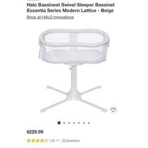 Halo Innovations Swivel Sleeper Bassinet Baby Bed